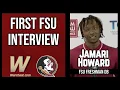 Jamari Howard Freshman DB First FSU Interview FSU Football Warchant TV