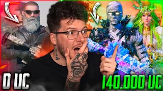 САМАЯ ДОРОГАЯ ПРОКАЧКА АККАУНТА на 140000 UC В PUBG MOBILE! МУМИЯ, НАРУТО, 3 FERRARI, M416, Х-КОСТЮМ