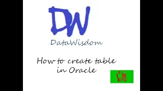 How to create table in Oracle Oracle SQL Developer