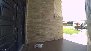 FedEx Driver delivering package in McAllen Texas FedEx