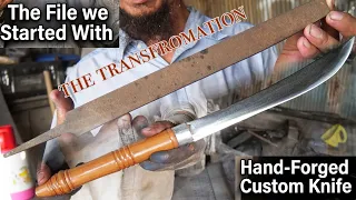 I made a SWORD out of a steel file - Full Process