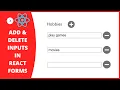 Add or Remove Input Fields Dynamically with React JS Input Value in Multiple Input Fields - PART 2