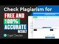 Plagiarism Checker with more accurate reports Duplichecker com