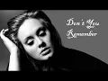 Lagu Adele - Don't You Remember (Instrumental)