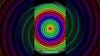 Satisfying Rainbow Spiral Design in Python Turtle