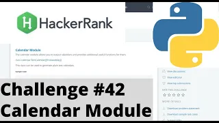 Hackerrank Python Challenge Calendar Module