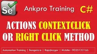 Selenium with C 27 - Actions class ContextClick or right click method code demo