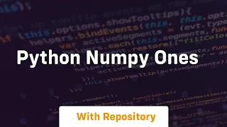 python numpy ones