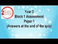 Year 3 Maths Assessment