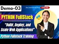 Python Full Stack Demo 03 Python Introduction Python Tutorial For Training 91-9652532383