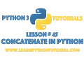 Python Tutorial How To Concatenate in Python