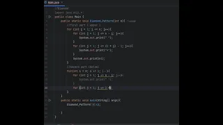 Write a java code to print Diamond Pattern Easy Coding Java