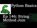 Python Basics String Method Join