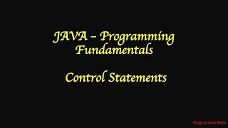 Java Control Statements
