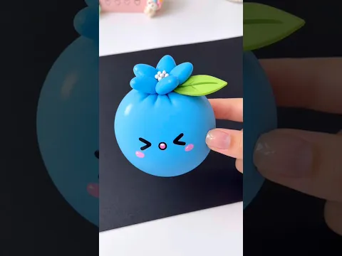 DIY Blueberry squishy🫐 ￼ #tonniartandcraft #diy #craft #art #shorts