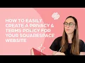 Download Lagu How to easily create a privacy \u0026 terms policy for your Squarespace website