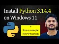How to install Python 3 14 4 on Windows 11