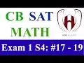 SAT Tutorial - CB Practice Exam 1 Math Section 4 Problems