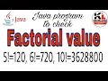Factorial program in java Knowledge Light