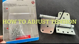 How to adjust tension spring hinge national hardware Menards brand instructions