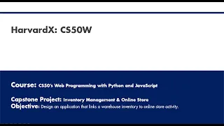 CS50W 2020 Final Project Capstone - Inventory