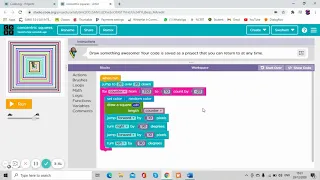 MAKING CONCENTRIC SQUARES WITH CODING