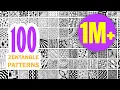 100 zentangle patterns 100 doodle patterns 100 mandala patterns