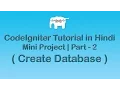 Codeigniter Project Tutorial in Create Database