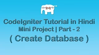 Codeigniter Project Tutorial in Create Database
