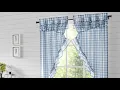 Annie Buffalo Blue Check Ruffled Window Bath Curtains - Primitive Farmhouse Home Decor