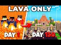 We Survived 150 Days in a LAVA Only World in Minecraft Survival Hindi