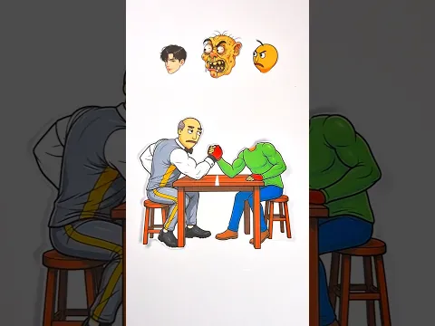 Baldi Basics and Principle x Bang Bang Bang Arm Wrestling Head Matching Puzzle #baldi #ytshorts