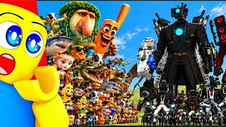 BRAINROT ARMY vs CAMERA MAN ARMY (Garry's Mod)