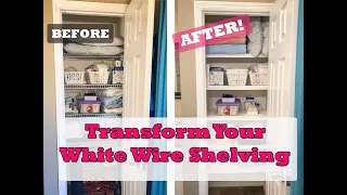 Transform Your White Wire Shelving With This One Quick Trick
