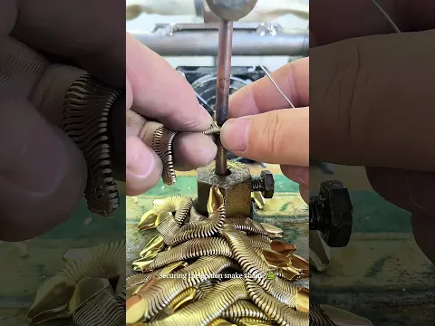Installing Clasps on Golden Snake Chains! #craftmanship #satisfying