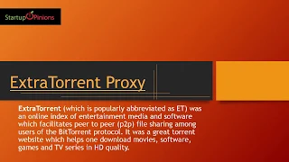 Working of the ExtraTorrent Proxy sites
