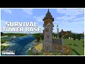 Minecraft Easy Survival Tower Base Tower Base Tutorial
