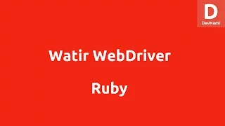 Watir webdriver Testing Tutorial