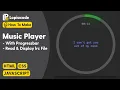 Play music with circular progress bar Read file without javascript library