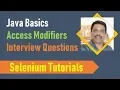 10A Java Basics for Selenium - Access Modifiers