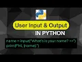 Python Input Output - Master print and input