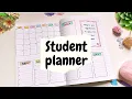 How to make a monthly planner using notebook - student monthly planner layout ideas