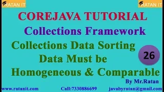 Core java Collections Framework -26 Data Sorting Comparable By Ratan sir