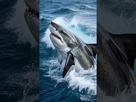 Playful Shark: Up, Down & Having Fun in the Ocean 🦈🌊 #SharkLife #OceanLife #MarineLife #DeepBlue