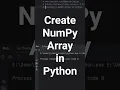 Create NumPy Array in Python