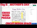 Creating A Cross Word Puzzle In Cricut Design Space From Beginning To End Beginner Friendly