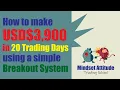 How to Make 3900 in 20 Trading Days using a simple Breakout System