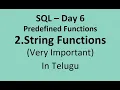 SQL Day 6 String Functions