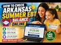 How to check Arkansas summer ebt balance online