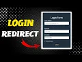 Redirect from log in to another page login form in html css javascript